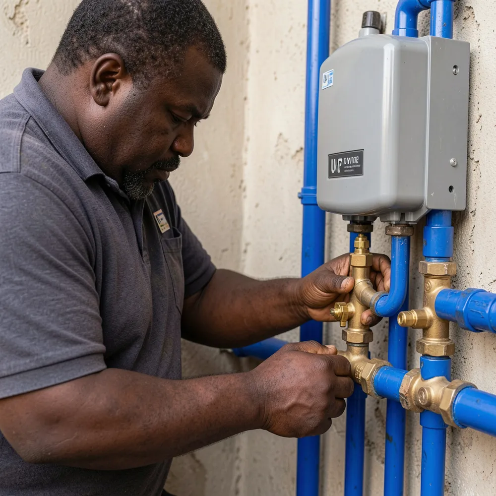 Close-up of borehole drilling in progress